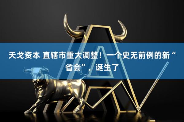 天戈资本 直辖市重大调整!一个史无前例的新“省会”,诞生了